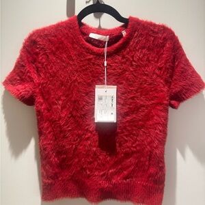 Helmut Lang Red Eyelash Tee